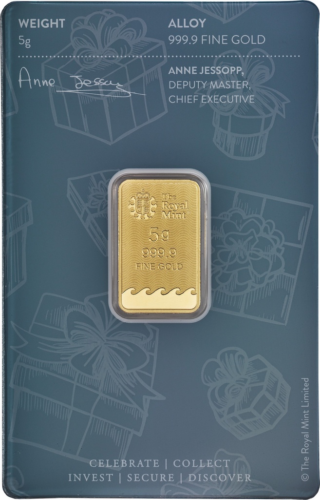 5 Gramm Goldbarren Royal Mint Happy Birthday GoldSilberAnlagen.de